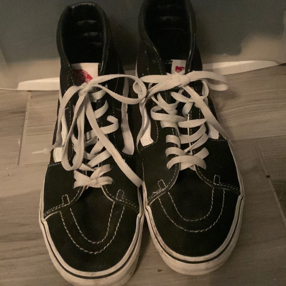 Black and white High top VANS
